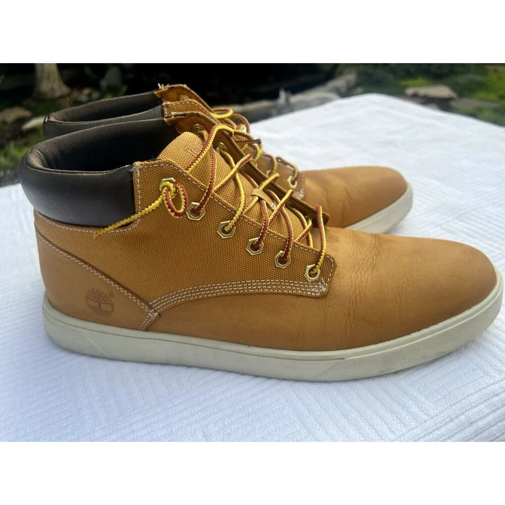Timberland Groveton Chukka Boots Mens 10.5 Wheat Nubuck 9463B Casual Shoes